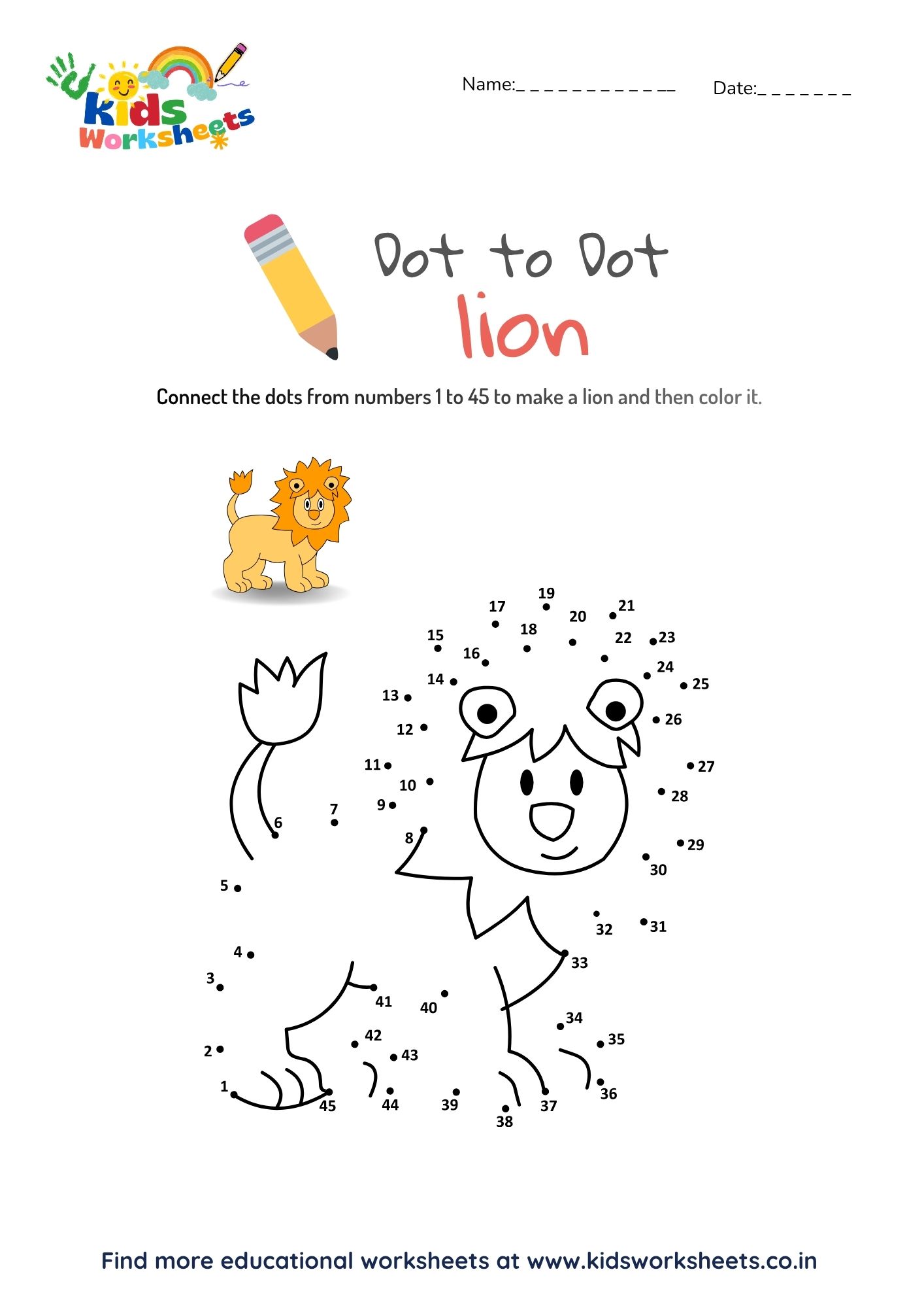 Dot to Dot - Lion preview