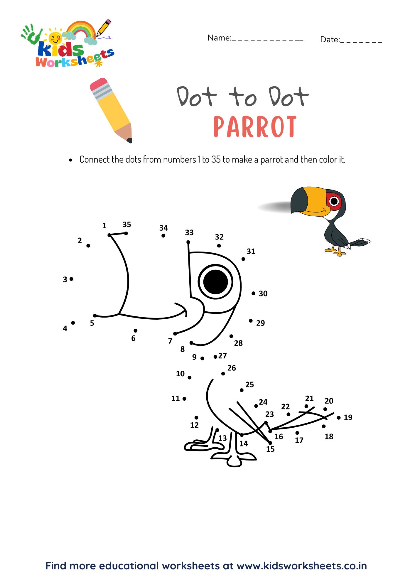 Dot to Dot - Parrot preview