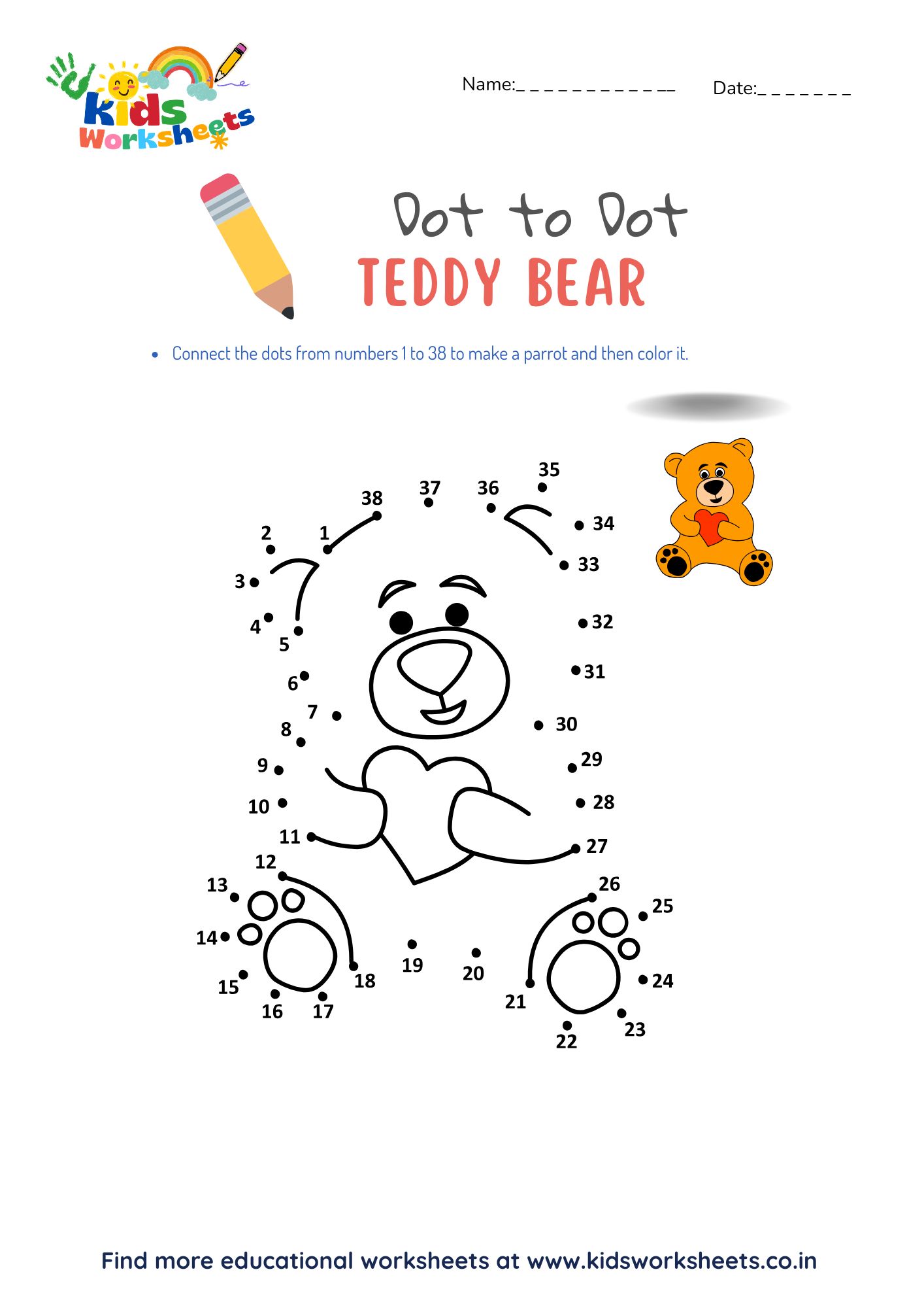 Dot to Dot - Teddy Bear preview