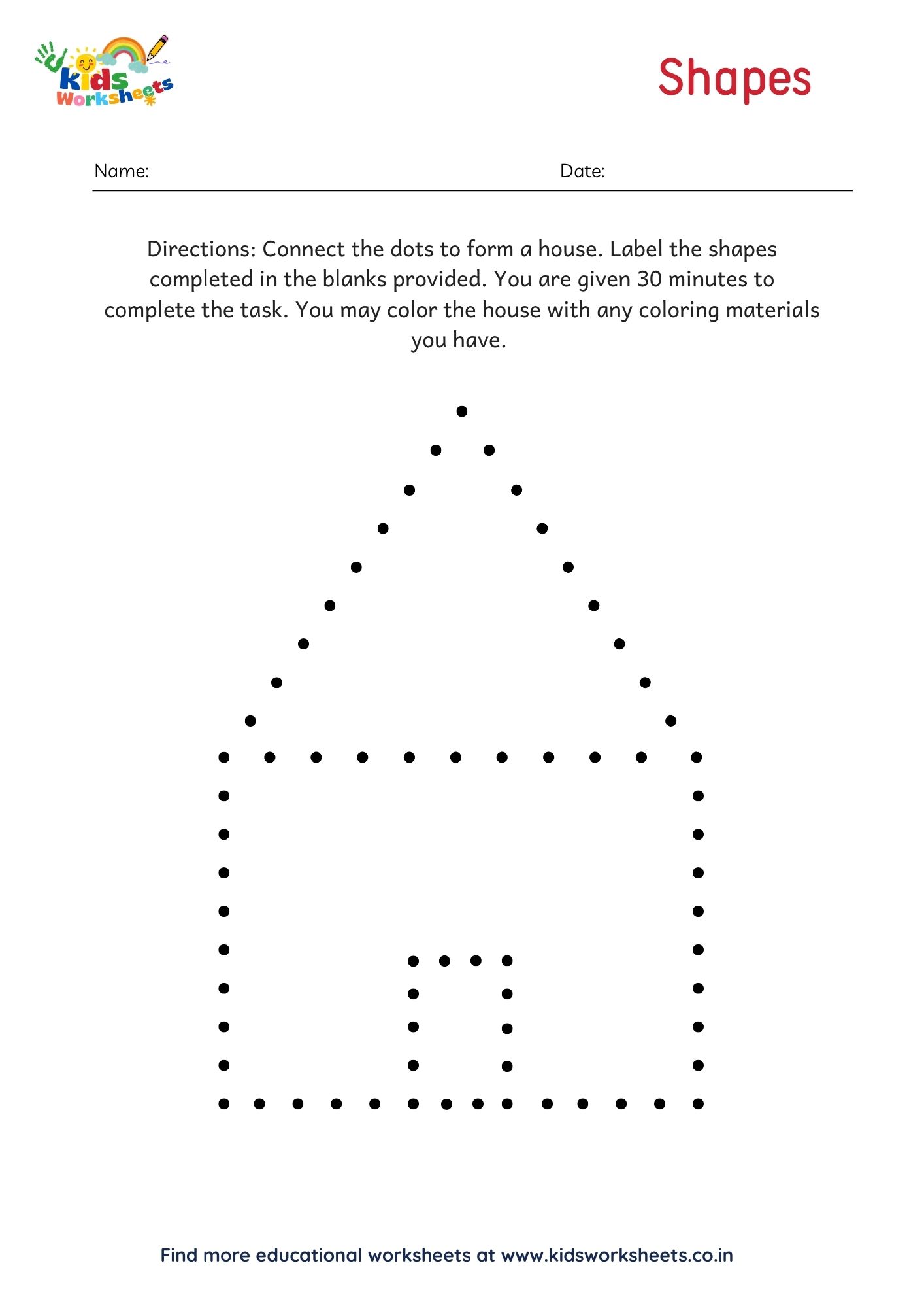Trace Shapes Worksheet for Kids 1 preview
